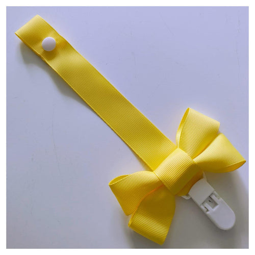 Bright Yellow Dummy Clip With Bow