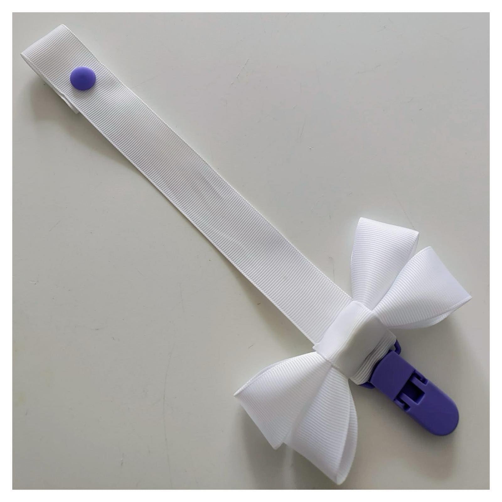 White Dummy Clip With And Lilac Clip