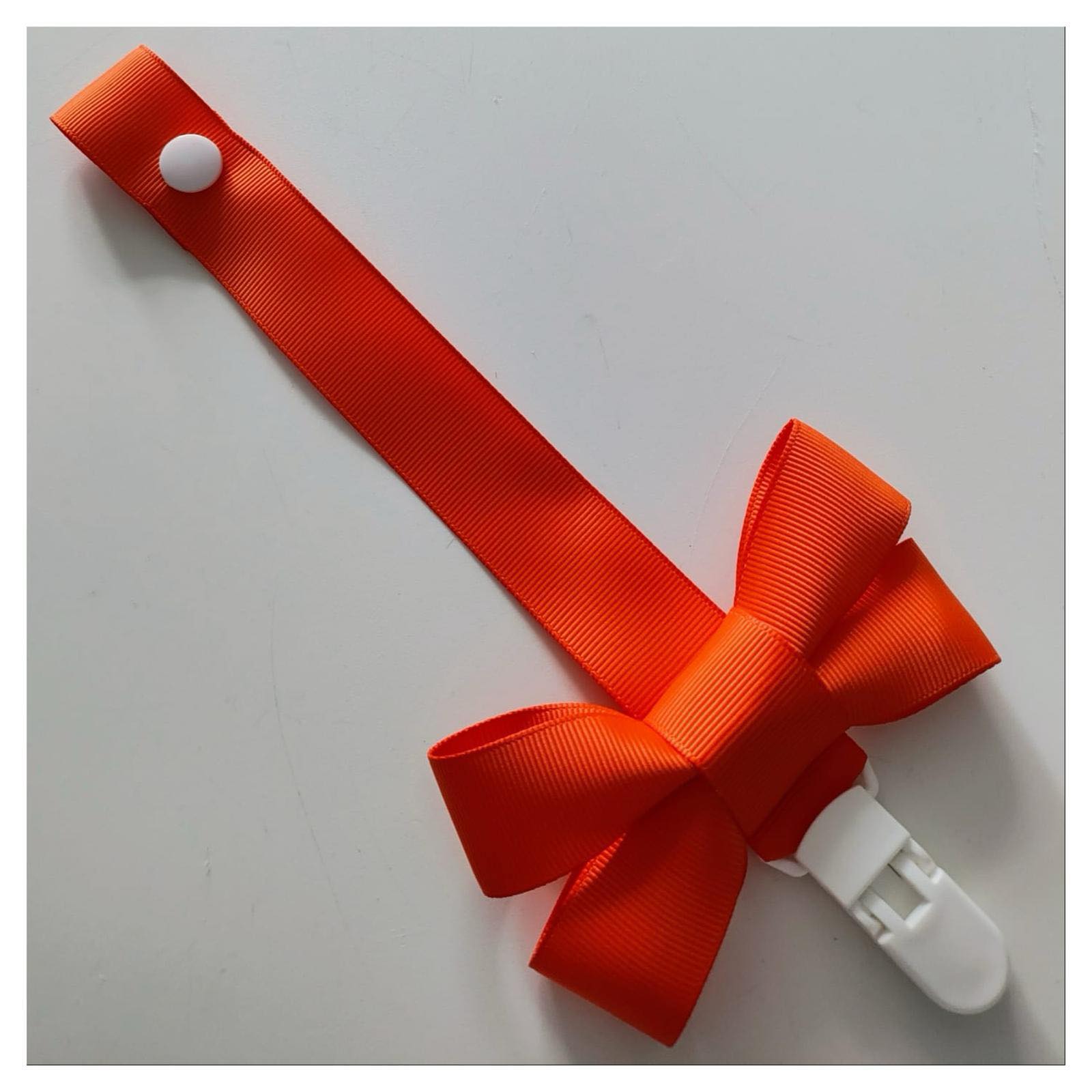 Bright Orange Dummy Clip With Bow