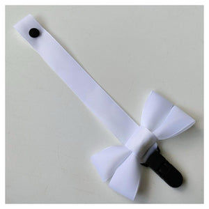 White & Black Dummy Clip With Bow